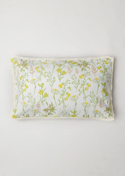 tulip-garden-primrose-yellow-printed-cotton-cushion cover-12-x-20