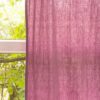 solid dusty lavender linen curtains_2